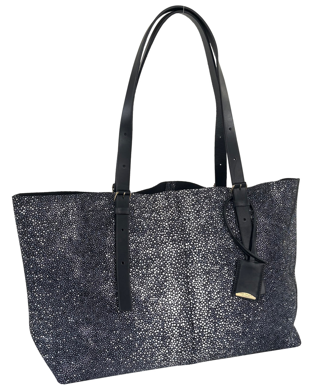 CAMARUCHE M - GALUCHAT-PRINTED SUEDE - BLACK