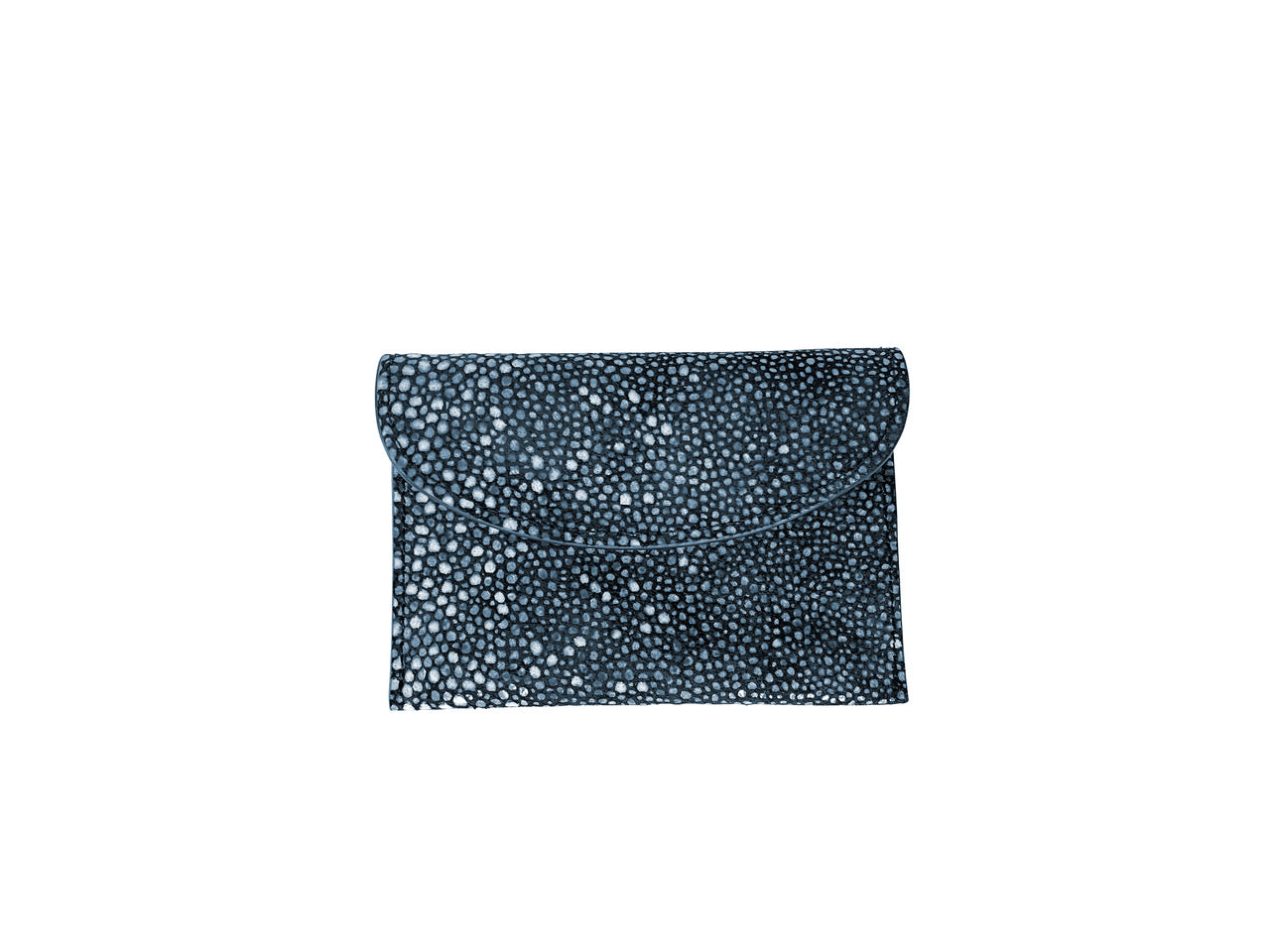 CARRÉ D'OR XS - GALUCHAT, PRINTED SUEDE  - NAVY