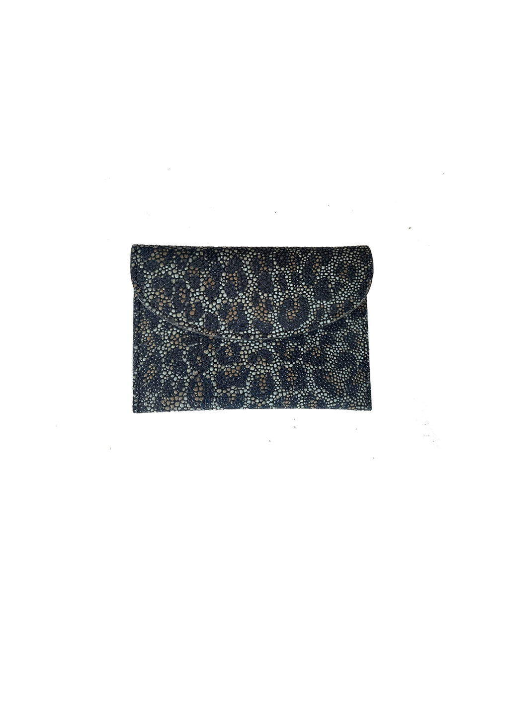 CARRÉ D'OR XS - LEOPARD - PRINTED SUEDE  - TAUPE