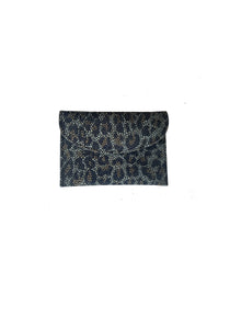 CARRÉ D'OR XS - LEOPARD - PRINTED SUEDE  - TAUPE