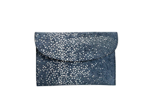 CARRÉ D'OR S - GALUCHAT, PRINTED SUEDE - NAVY