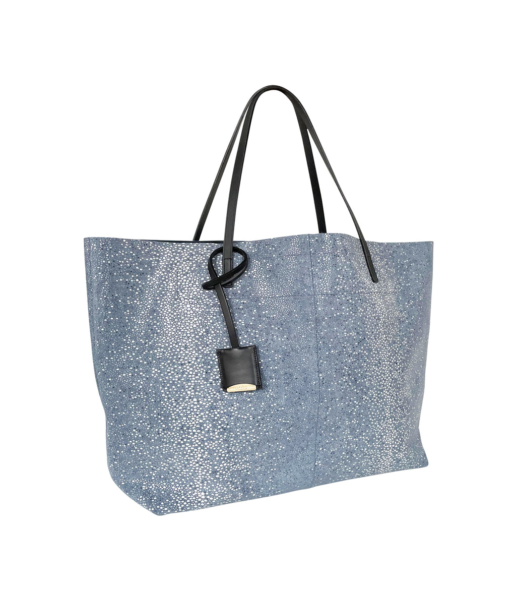 GOUVERNEUR L - Galuchat - printed Suede - DENIM