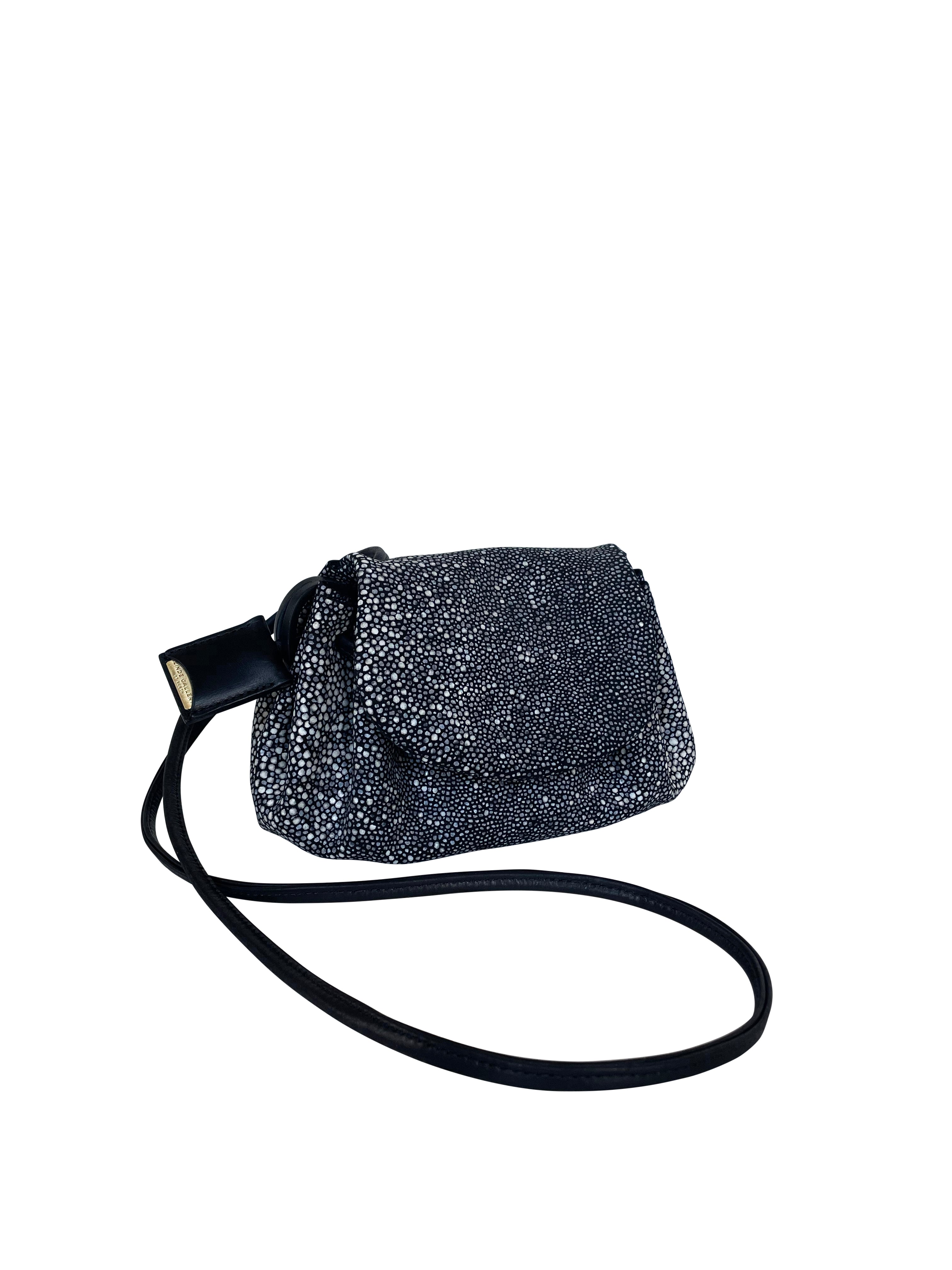 GUSTAVIA S - GALUCHAT, PRINTED SUEDE - BLACK