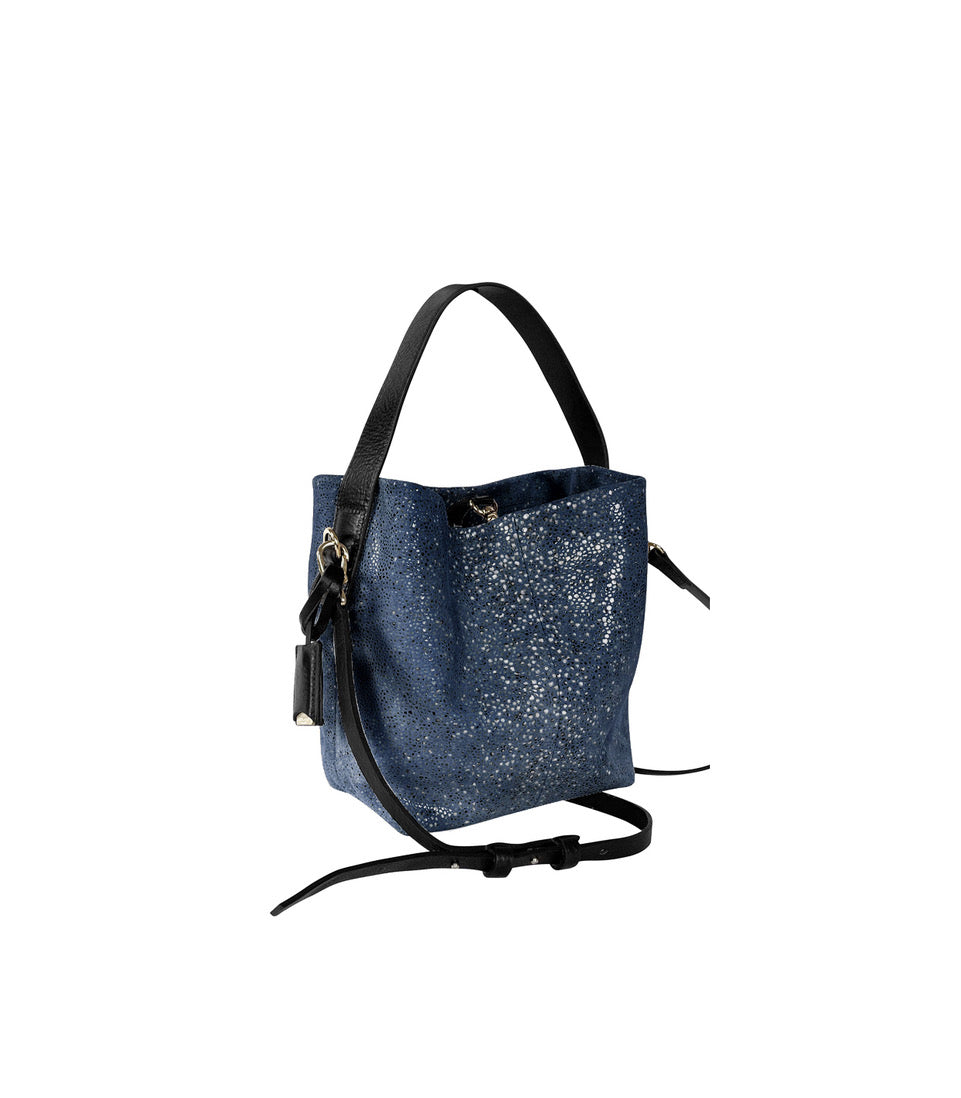 LEZARD S  - GALUCHAT - PRINTED SUEDE - BLACK