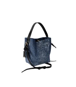 LEZARD S  - GALUCHAT - PRINTED SUEDE - BLACK