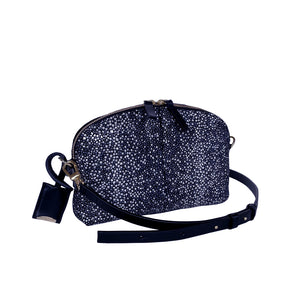 LURIN S - GALUCHAT, PRINTED SUEDE -NAVY