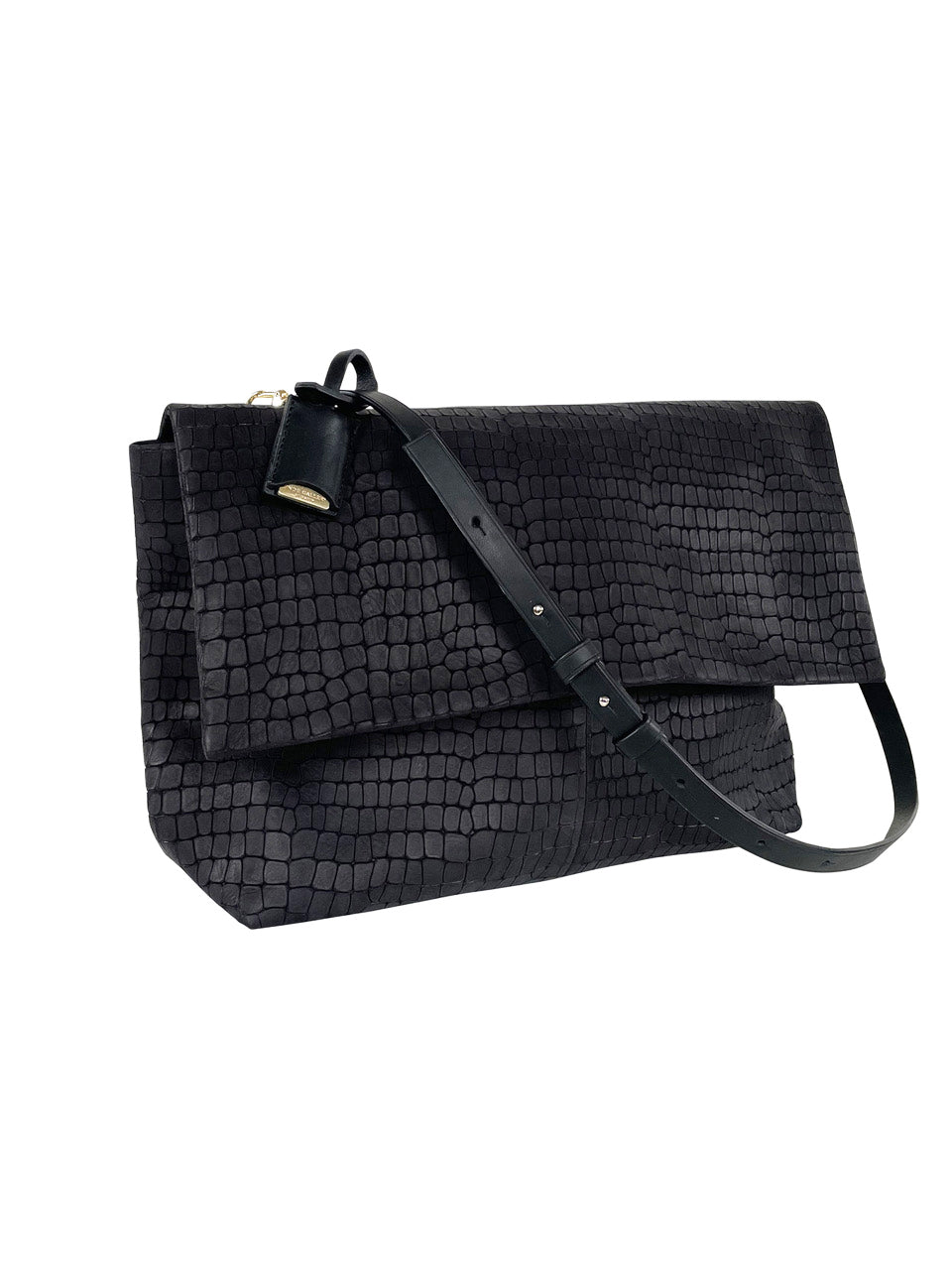 MARIGOT M  - CROCO EMBOSSED - BLACK