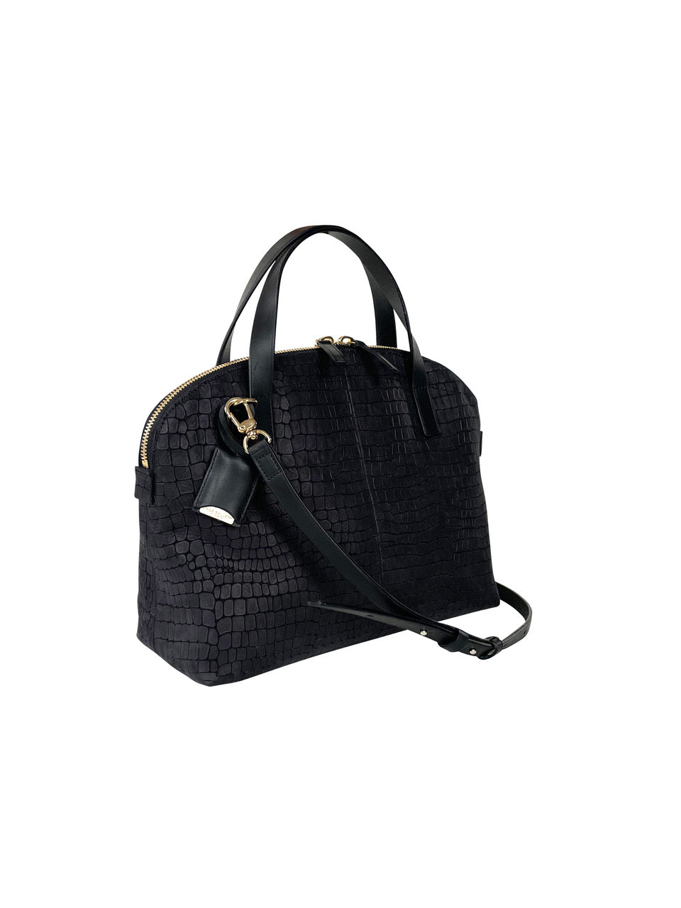 FLAMANDS XS - CROCO EMBOSSED - BLACK