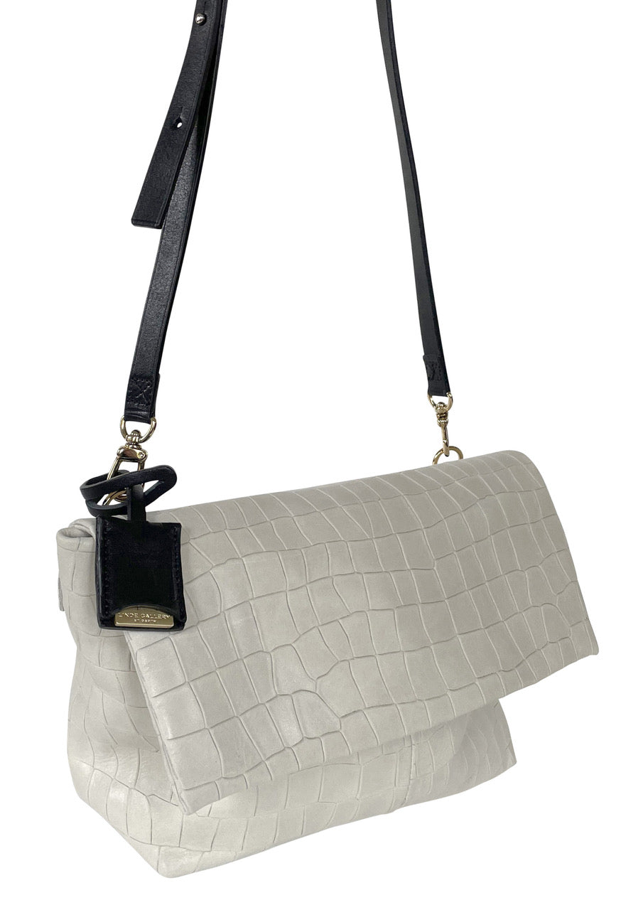 MARIGOT S  - ALLIGATOR, EMBOSSED - IVORY