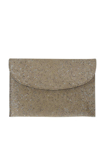 CARRÉ D'OR S - GALUCHAT, PRINTED SUEDE - CHAMPAGNE
