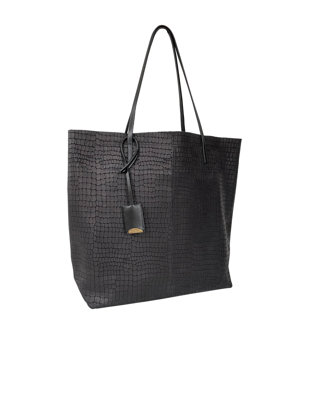 GOUVERNEUR M - CROCO EMBOSSED - BLACK