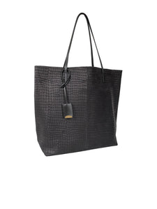 GOUVERNEUR M - CROCO EMBOSSED - BLACK