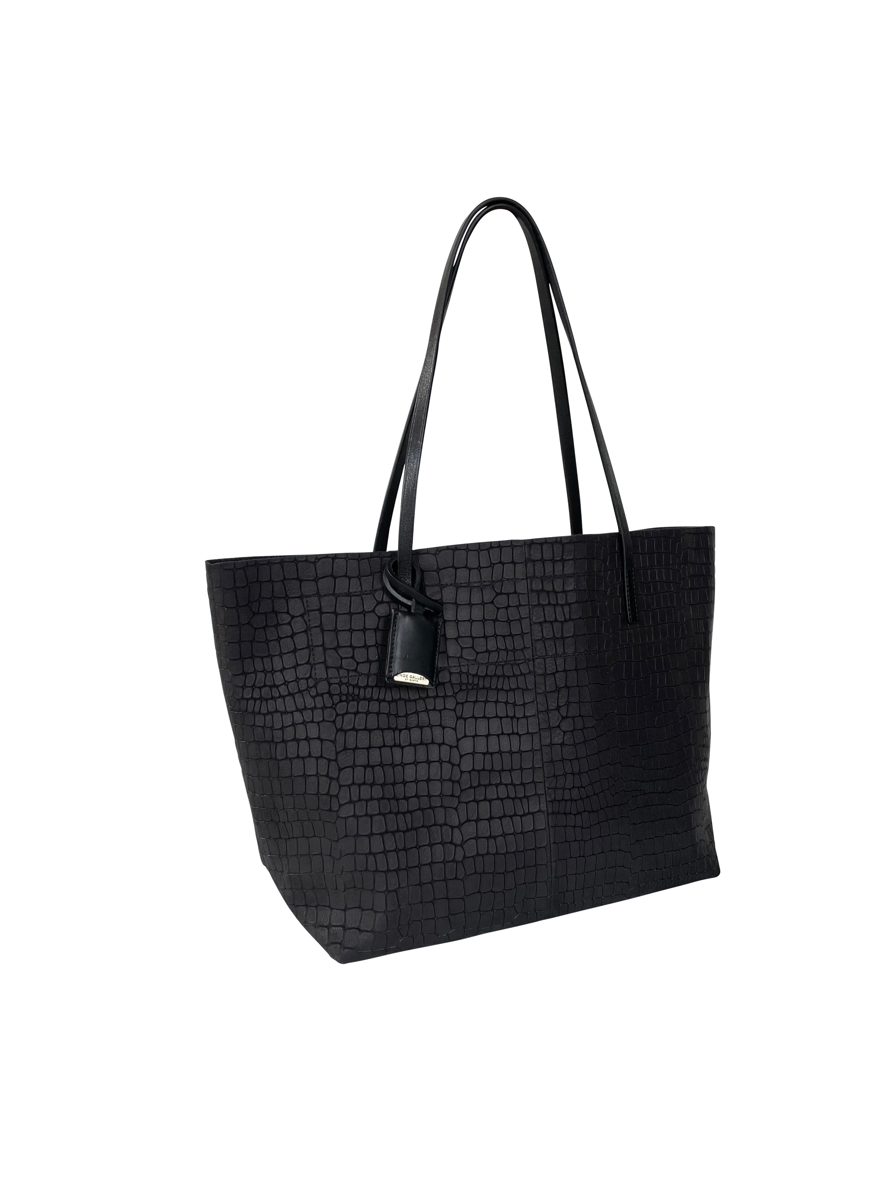 GOUVERNEUR S - CROCO EMBOSSED - BLACK