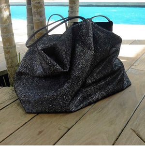 GOUVERNEUR L - Galuchat - printed Suede - Black