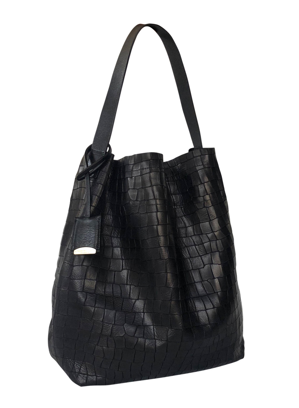 MILOU M - ALLIGATOR EMBOSSED - BLACK