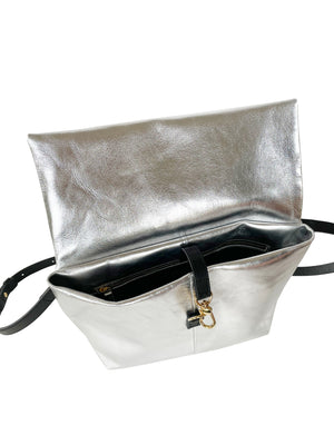 MARIGOT S  - METALLIC CALF - SILVER