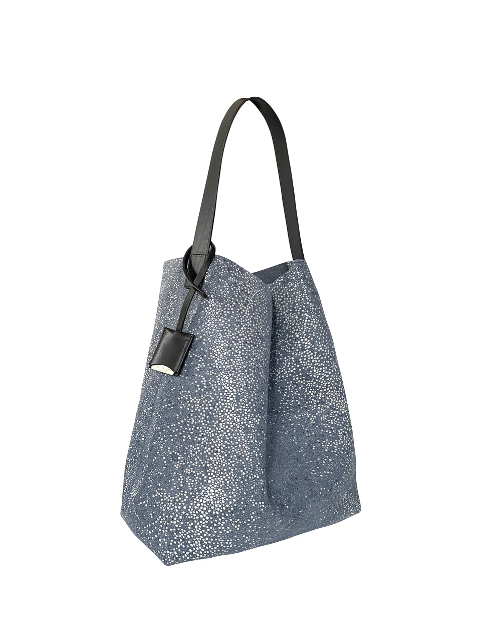 MILOU  M - Galuchat - printed Suede - Denim
