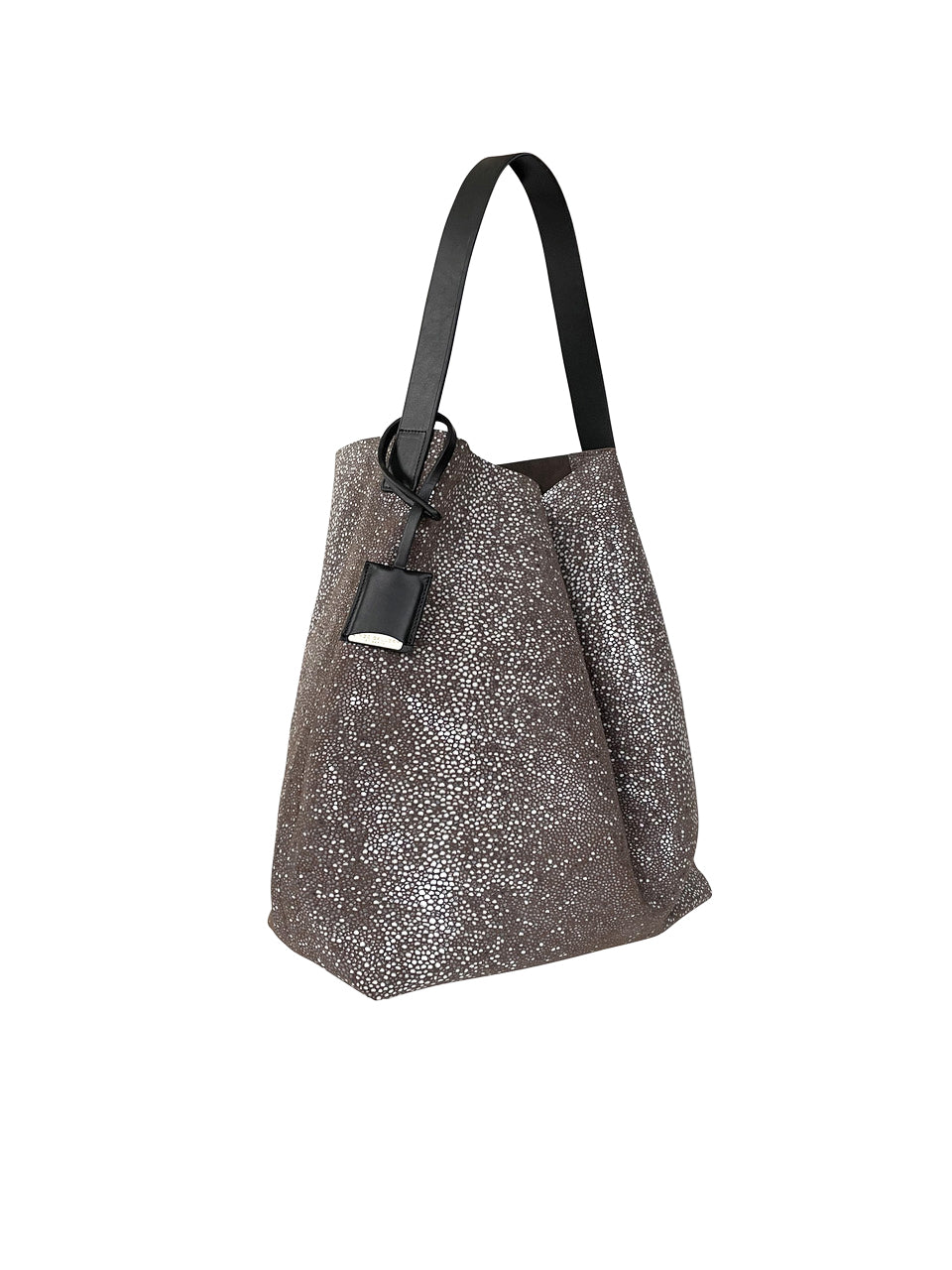 MILOU  M - Galuchat - printed Suede - HAVANA