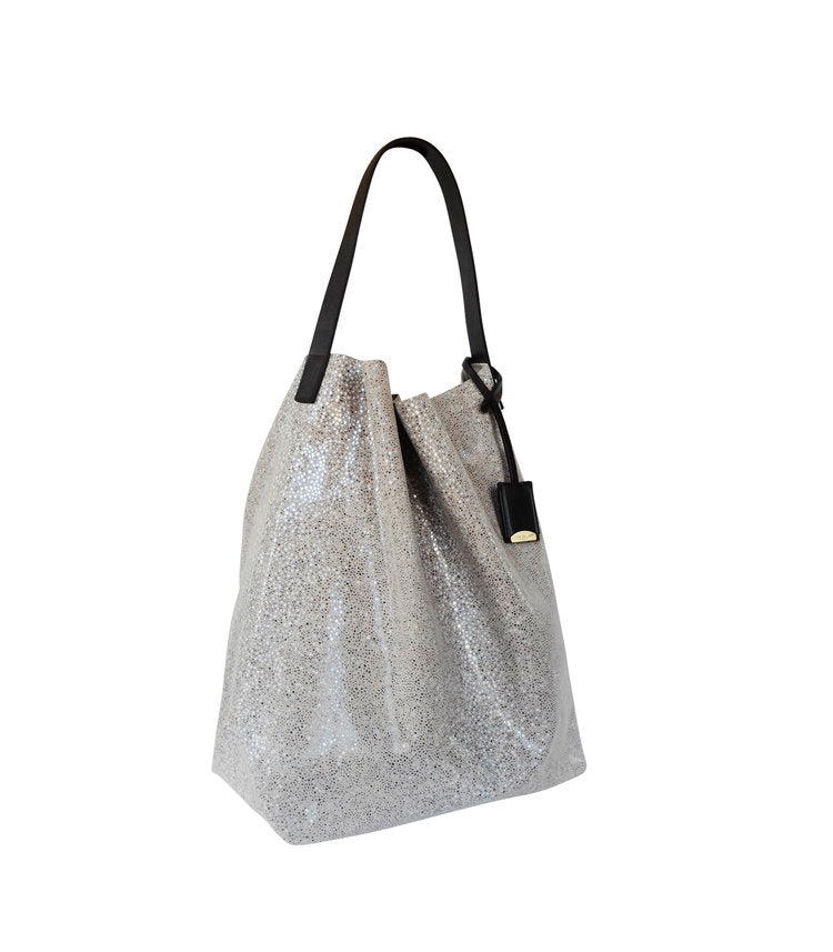 MILOU L - Galuchat - printed Suede - TAUPE
