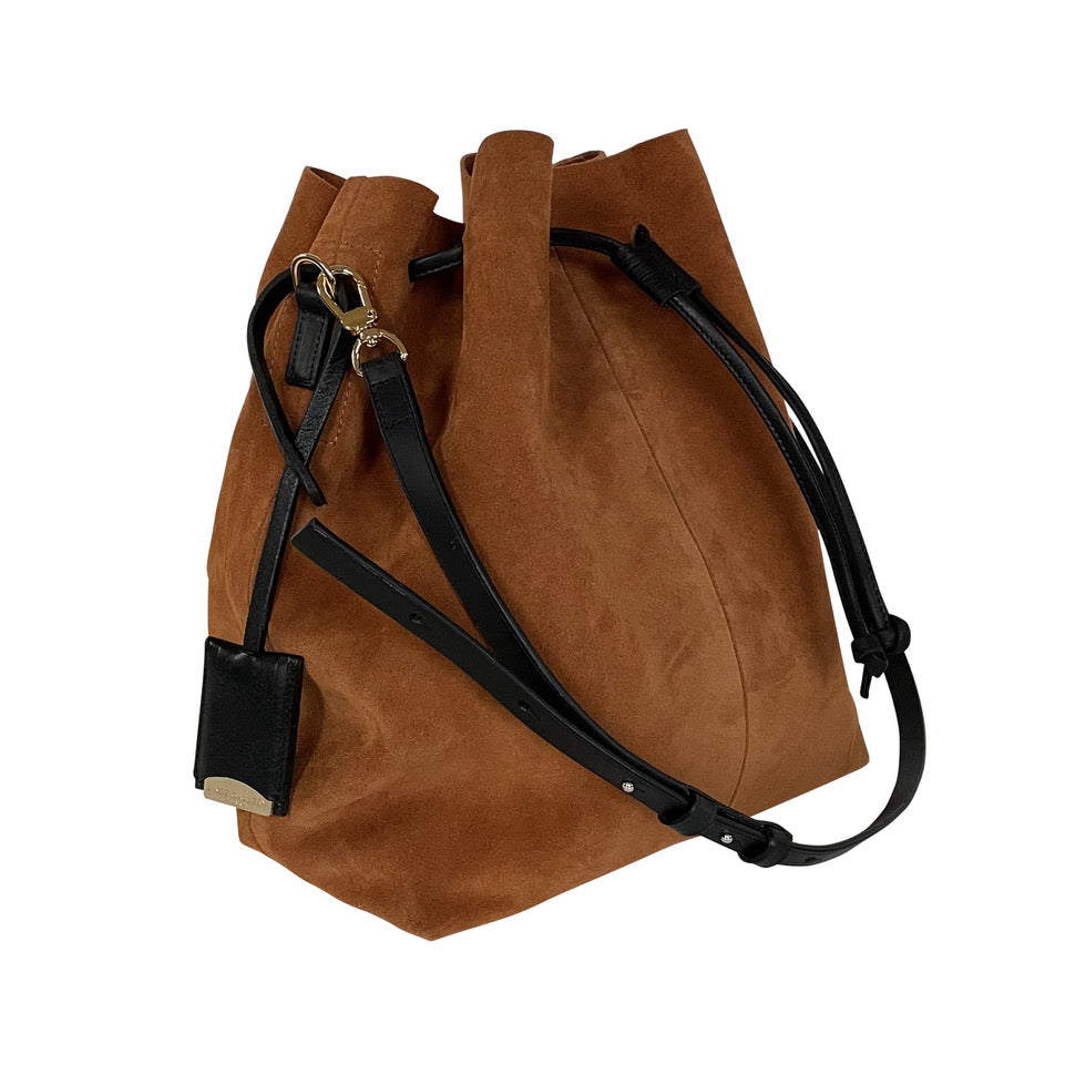 SHELL M - SUEDE VELOURS - COGNAC