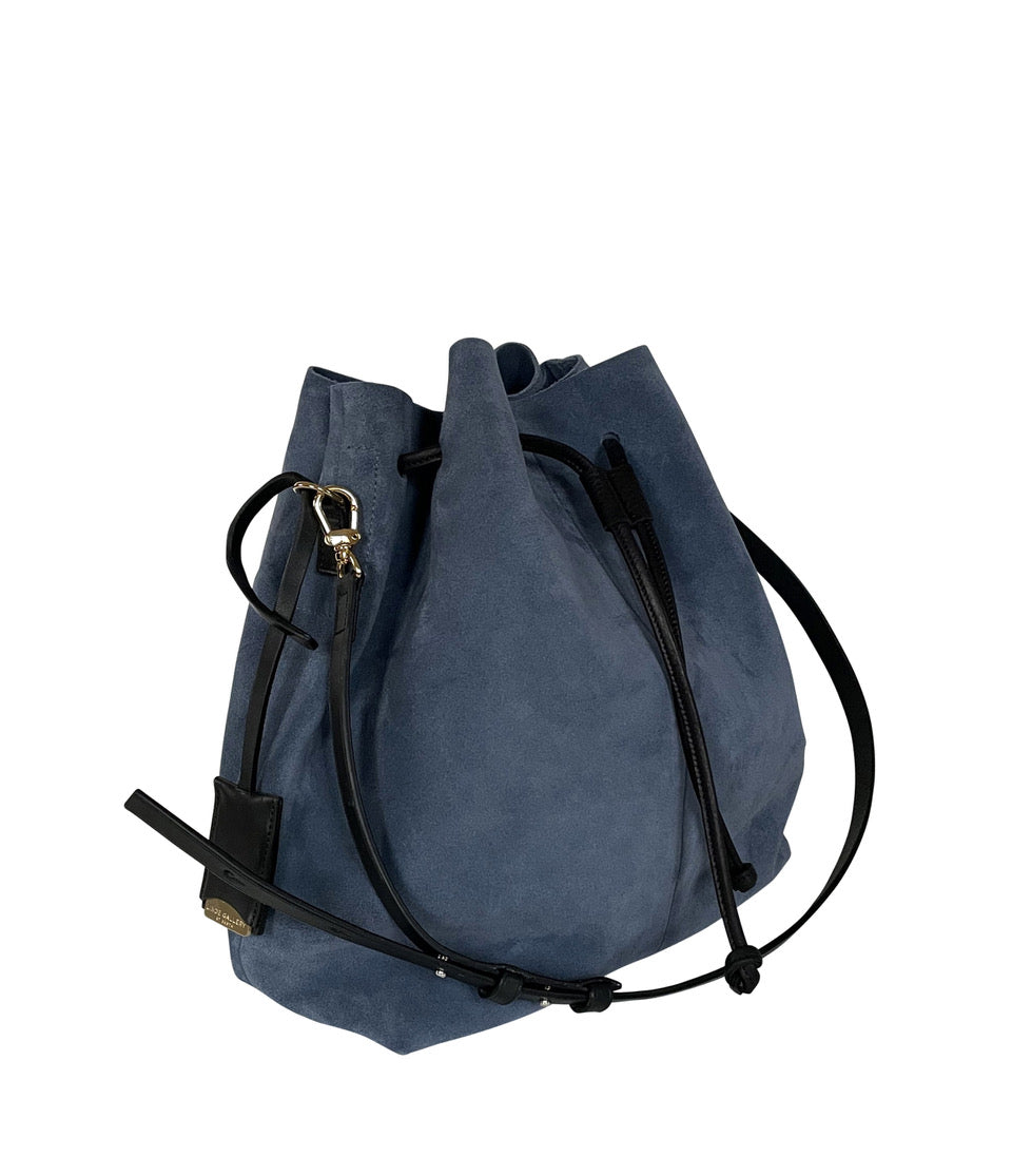 SHELL M - SUEDE VELOURS - DENIM